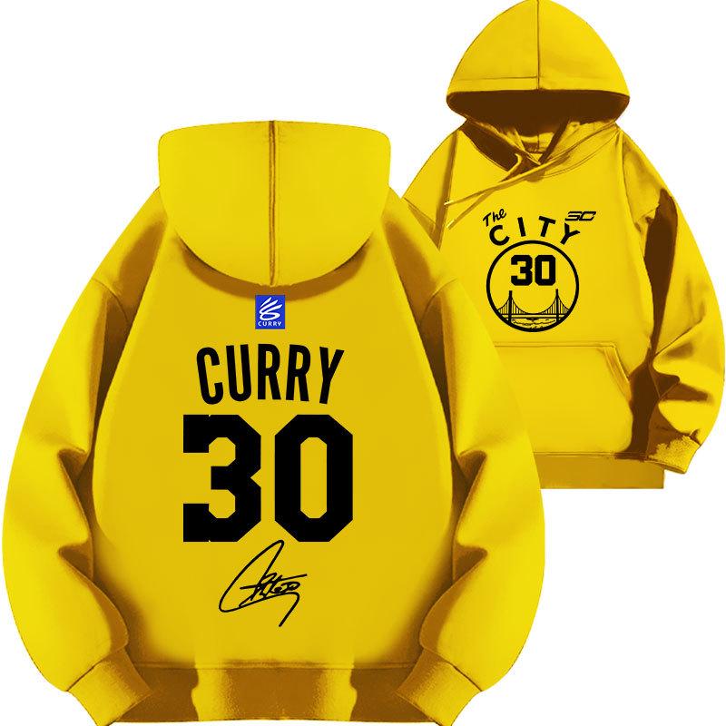 2025 Curry #30 Warriors Hoodie - Thickened Velvet Basketball Sport Top