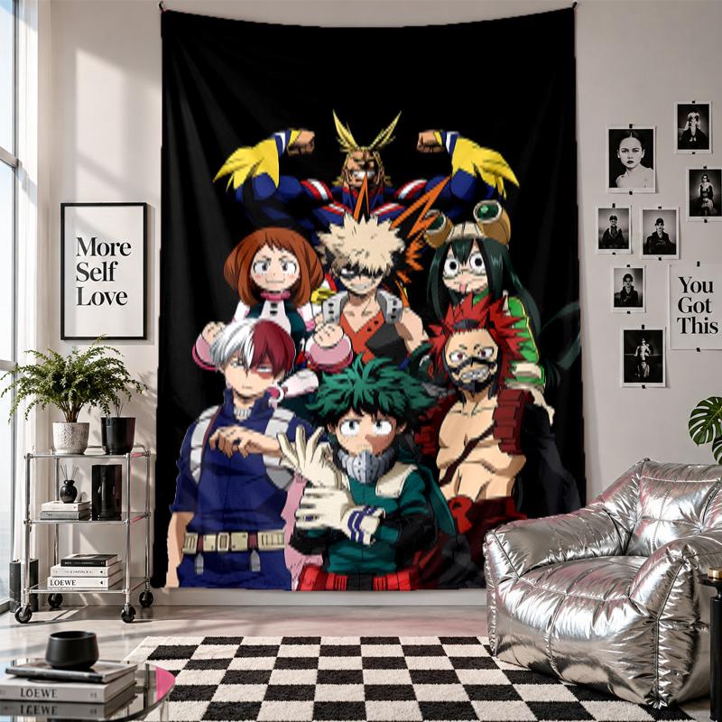 Wall TapestryMy Hero Academia Art Hanging Cloth Decorative Background Cover for Room Decoration