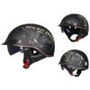 Retro Helmets For Motorcycle Capacete De Moto Helmet Vintage Street Touring Scooter Half Helmet Built In Visor DOT Certification