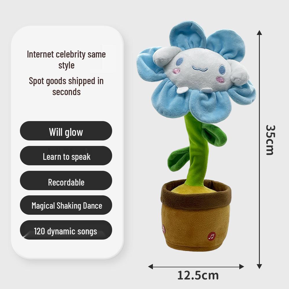 Talking & Dancing Cactus Toy - Wobbly Plush Doll Gift for Kids