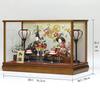 Hina Doll Hina Doll Imperial Prince Sango Case Decoration Keyaki Paint Glass Case Ball Pattern Back Width X Depth X Height 38cm 56.2 28.8 04-3-20