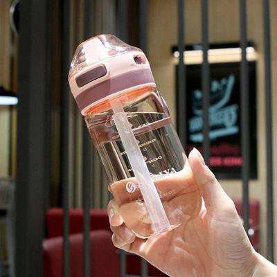 500/650ML Student School Sports Portable Water Bottle Water Cup Multicolor Plastic Bottle