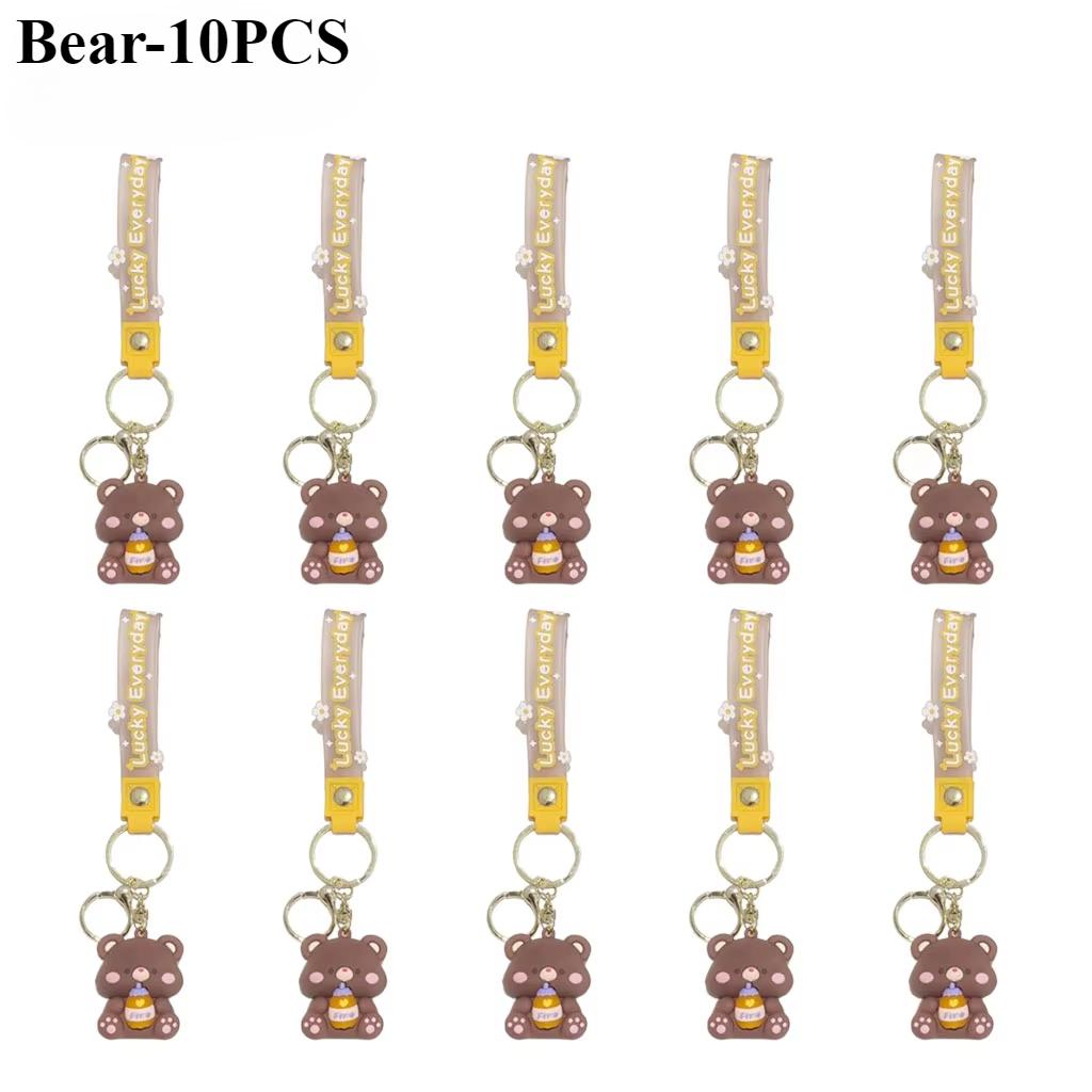 1-20PCS Luck Drinks Keychain  Pvc Doll Key Chain Cartoon Bag Pendant  Soft Plastic Doll Car Key Chain Bag Pendant Small Gift