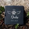 Personalized Pet Memorial Gift Custom Pet Memorial Garden Stone Slate Engraved Garden Slate with Dog Name Dog Loss Gifts