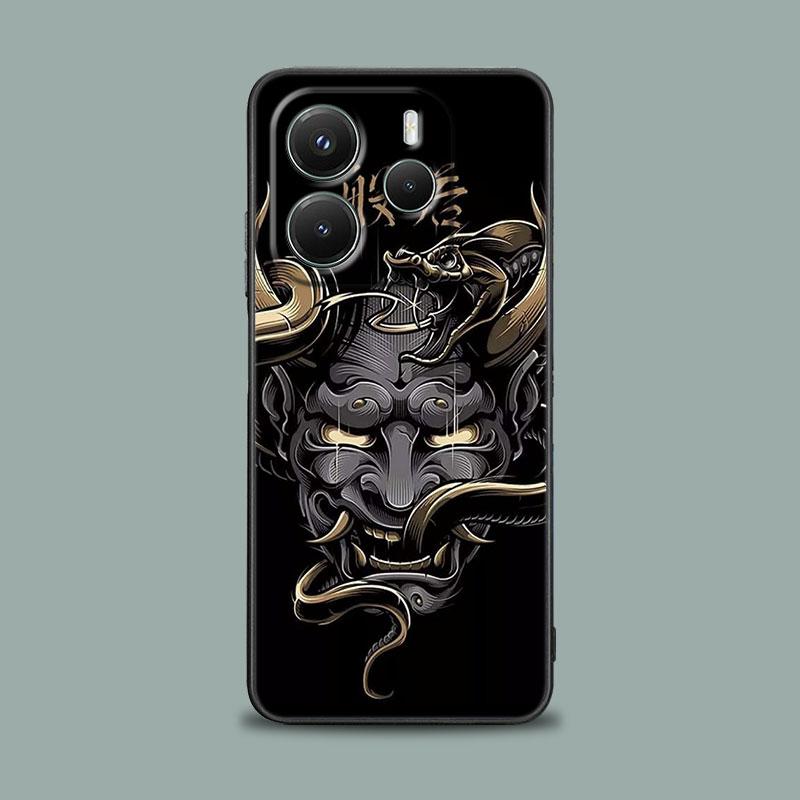 Samurai Ghost Hannya Ukiyo-E Mask Phone Case for Xiaomi Redmi 14C 12C 10C 13C 4G Redmi Note 14 13 12 11 10 Pro Plus 12S 9S Cover