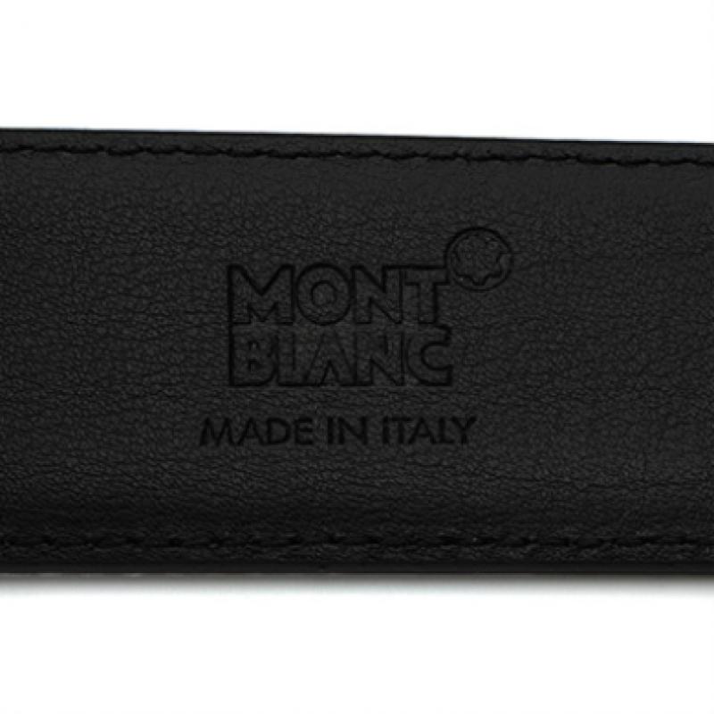Montblanc 114435 Curea Dreptunghiulară Neagră Lucioasă