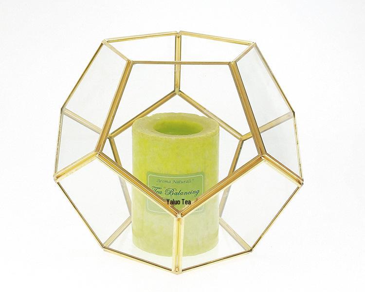 Nordic Geometric Glass Preserved Flower Decor for Home, Coffee Shop, or Wedding
