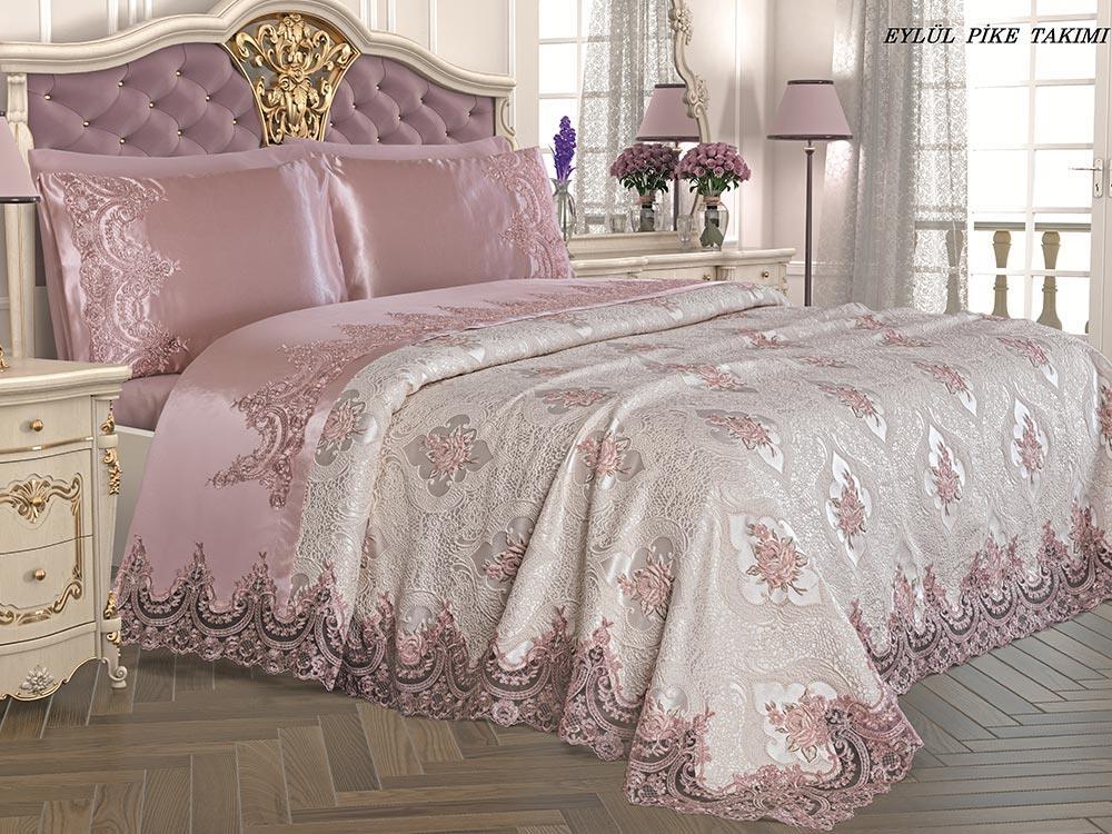 

Набор французского гипюра Single Eylul Pique - Пудра