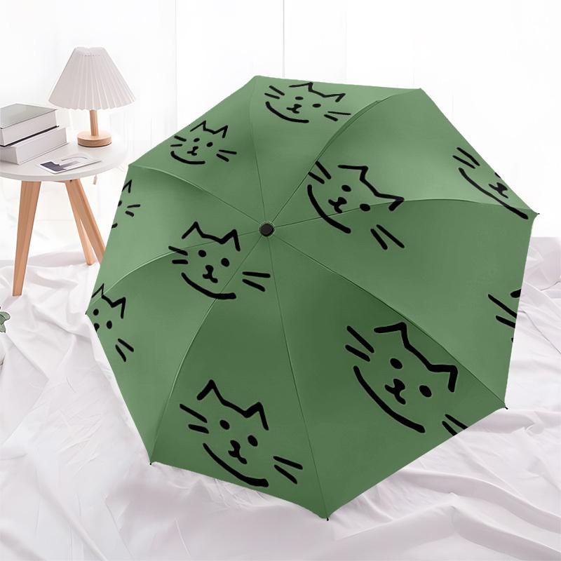 1pc Cat Pattern Automatic Open/Close Umbrella with One Touch Button,, Windproof Design   Lightweight Portable Umbrella for Women & Men6106