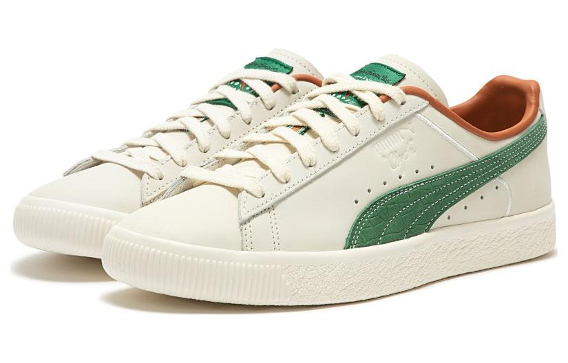 Puma Clyde Fg Blanco Impecable Verde Vid 391135-01