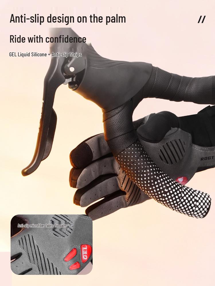 Unisex Liquid Silicone Warm Ski Gloves - Thickened, Anti-Slip, Plus Velvet for Outdoor Cycling & Sports