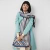 Striped Imitation Cashmere Double-Sided Scarf Simple Fashion Color Matching Warm Shawl Thickened Fringed Scarf Women