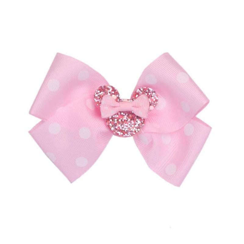 Søte skinnende glittersløyfer Hårklemmer for baby Søte jenter Boutique hestehaleholder Barn Babyhårtilbehør til hårgave