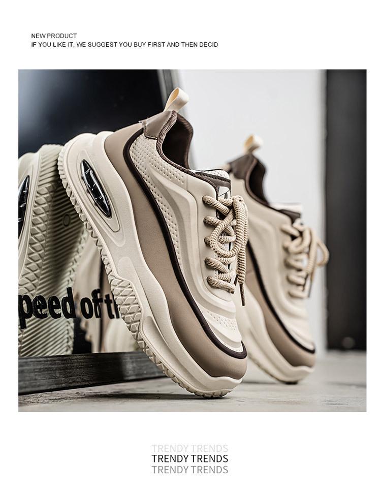 2025 Men's Trendy Breathable Casual Dad Shoes - Spring Thick-Soled Sports Style