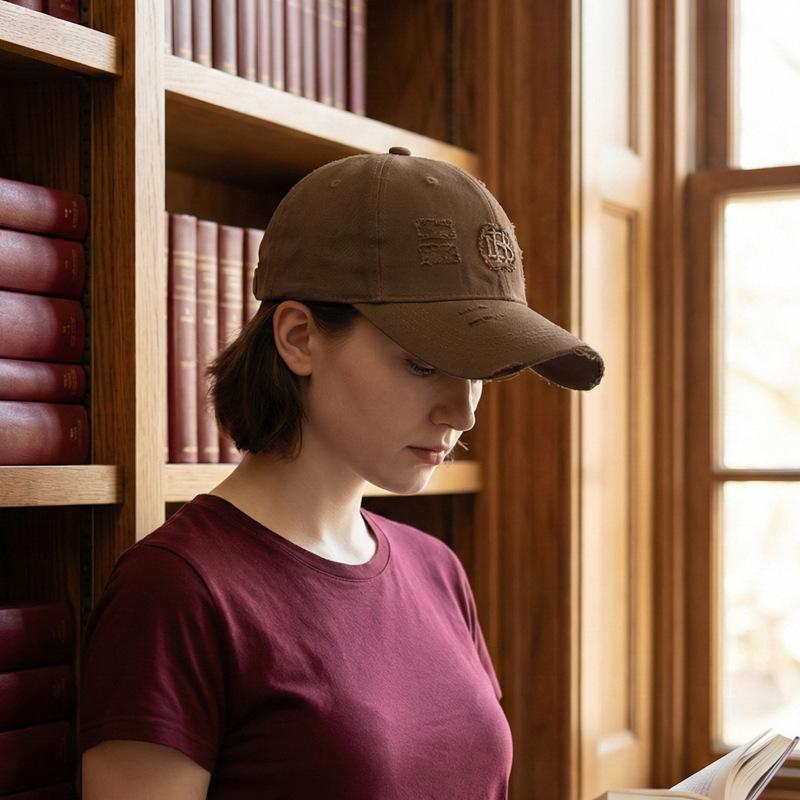 Hole Cotton Hat Embroidered Baseball Cap Unisex Outdoor Sun Hat