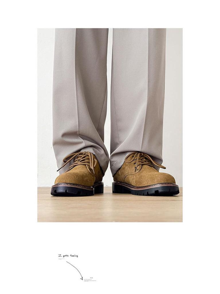 Kangsen Men's Cow Suede Low-Top Martin Boots - 2025 Autumn Casual Trend