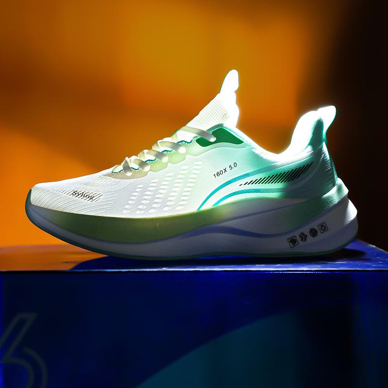 Carbon plate ultra-light jaka breathable running shoes couple sports shock absorption physical test student outdoor racing male