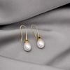 Women's Classic Teardrop Dangle Pearl Earrings - Retro Korean Style Jewelry