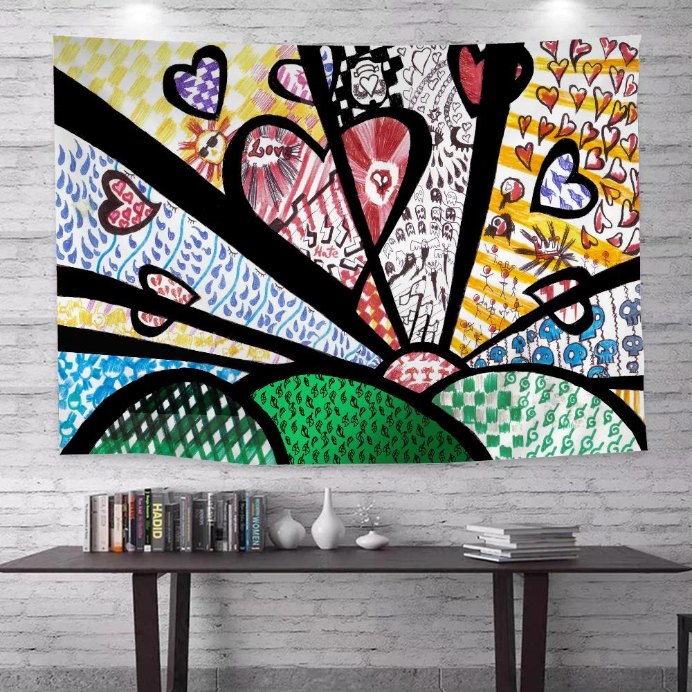 Britto Anime Tapestry Art Science Fiction Room Home Decor Wall Art Decor