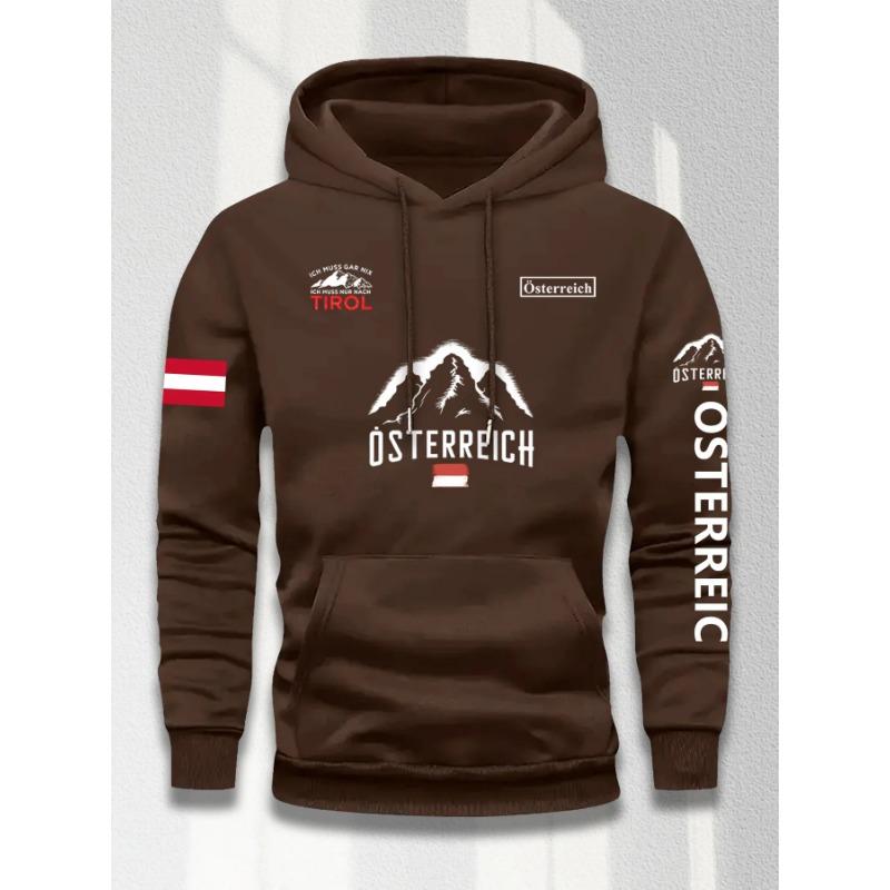 Herren Kapuzenpullover mit Aufdruck Stilvoll Lockerer Schnitt Geeignet für den Alltag und Sport Lässige Kapuzenjacke Urlaubsgeschenk