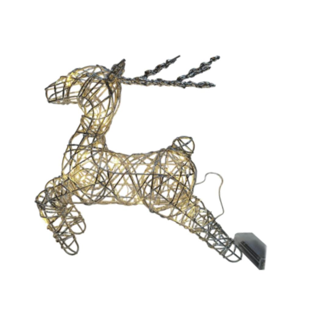 Christmas Luminous Elk Statue Iron Artwork for Bedroom Themed Party Holidays