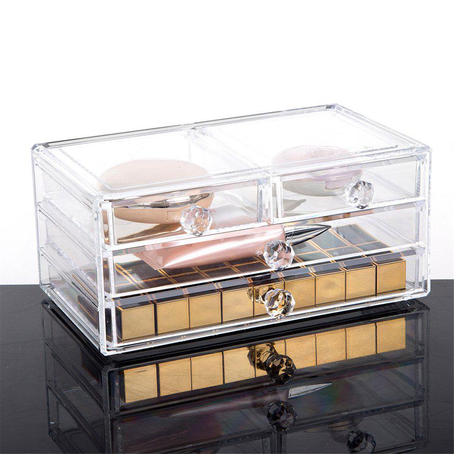 Buy Acrylic Jewelry Cosmetic Storage Drawer Display Makeup Organizer