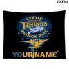 Custom Name Leeds Rhinos Printed Tapestry – Wall Hanging for Bedrooms, Dorms, and Home Decor