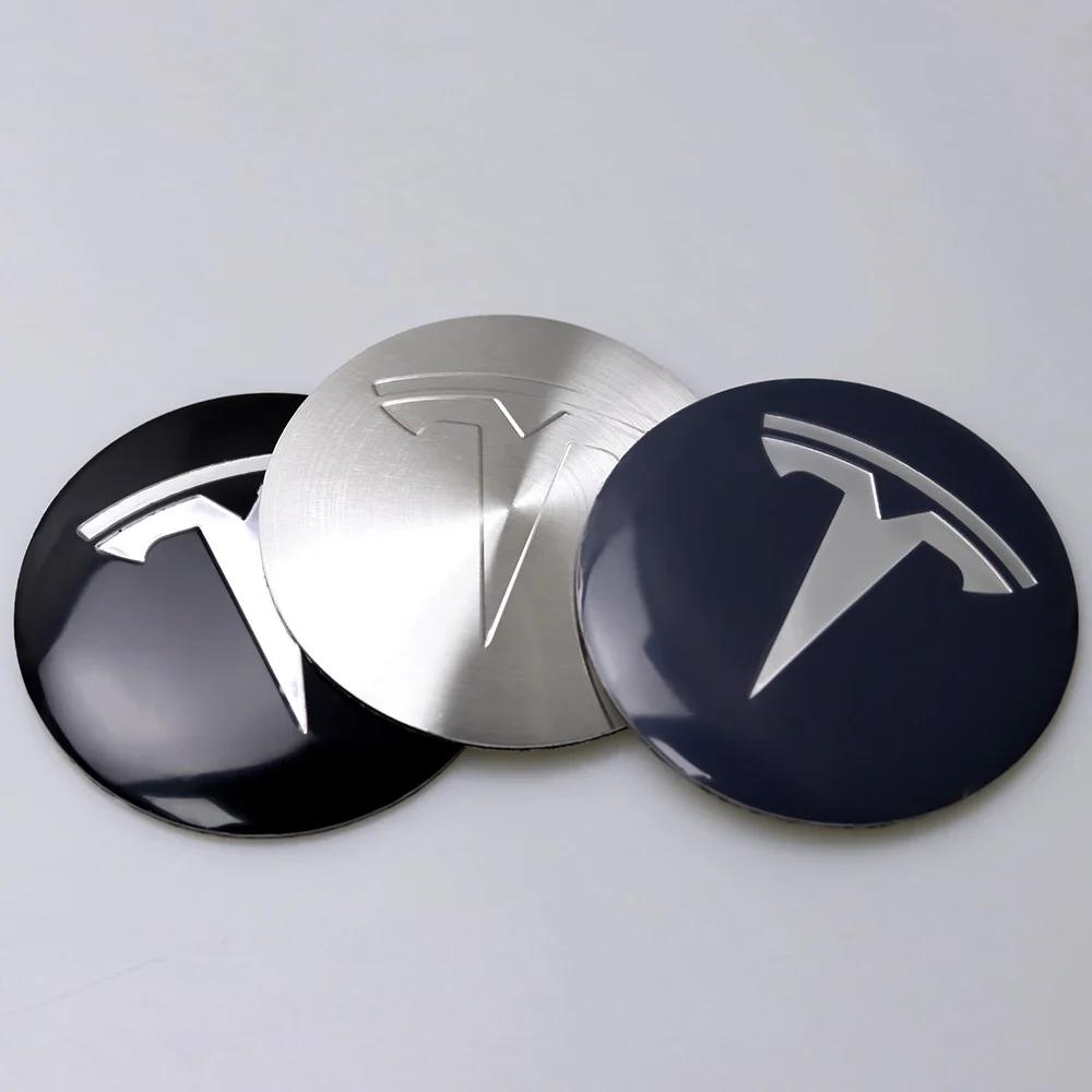 Car Sticker Tesla 56mm Original Car Wheel Center Hub Caps Sticker Cover For Tesla Model Y Model 3 2017-2023/MODEL3 Highland 2024
