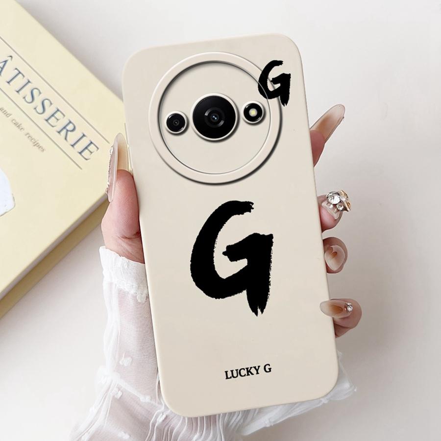 For Xiaomi Redmi A3 Back Cover Popular Letter Protector Soft Silicone Phone Cases For RedmiA3 A 3 4G Xiaomi Poco C61 Funda