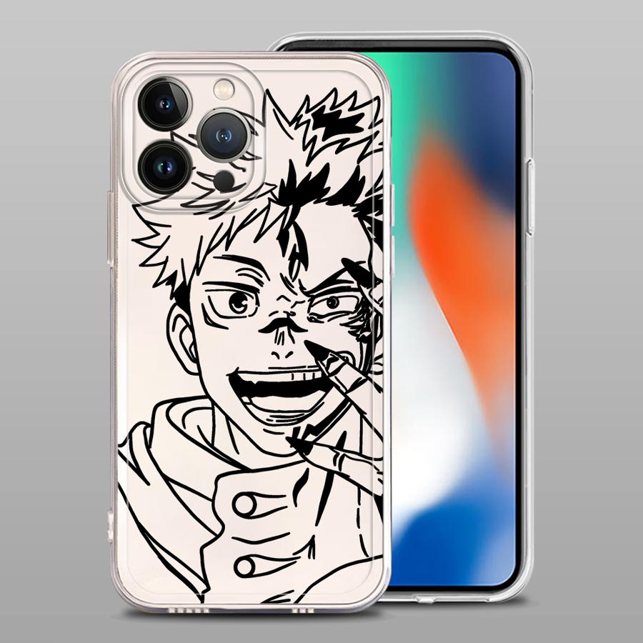 Case for iPhone 17 Pro Max 13 Pro Air 16 XS Max 11 14 Plus XR 7 8 15 12 Mini Soft Phone Cover J-Jujutsus K-Kaisens Anime