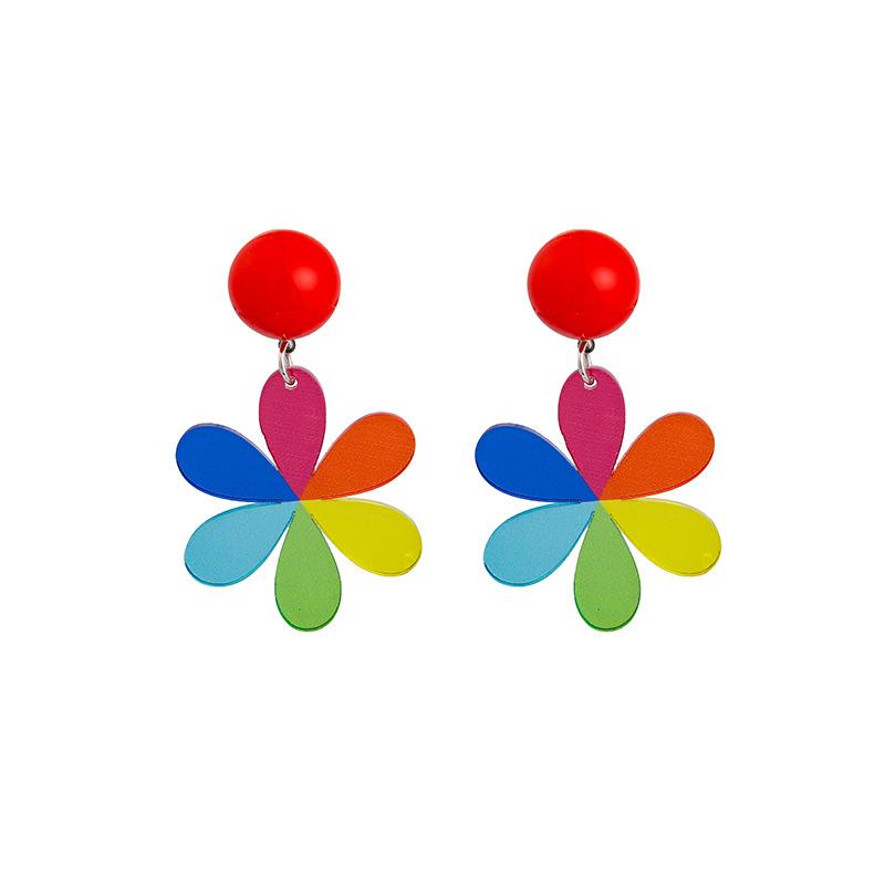 

Sweet Cartoon Colorful Matching Magpie Parrot Flower Earrings Fashionable Small Fresh Girl Stud Earrings Ear Jewelry
