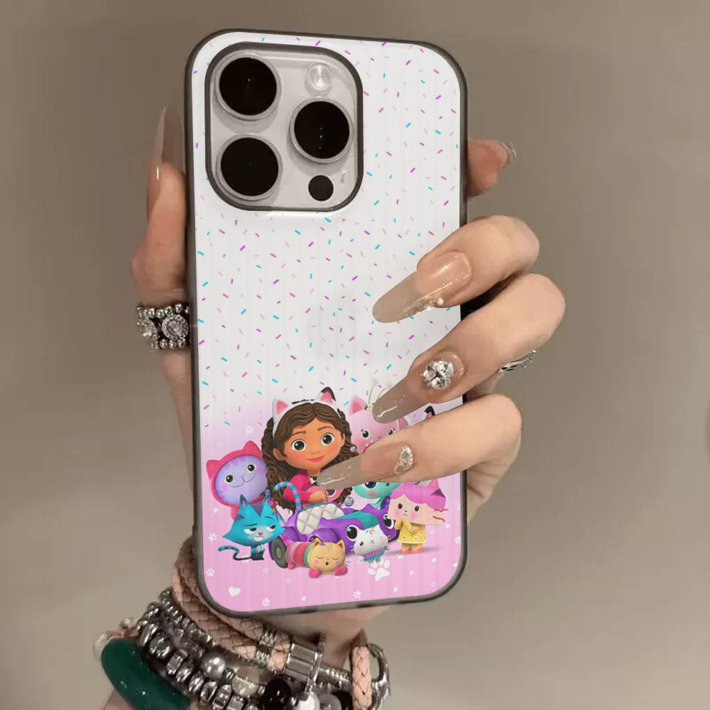 Cute G-Gabbys D-Dollhouses Soft Corrugated Phone Case For IPhone 11 12 13 14 15 16 17 Pro Max Plus Pro Shockproof Cover