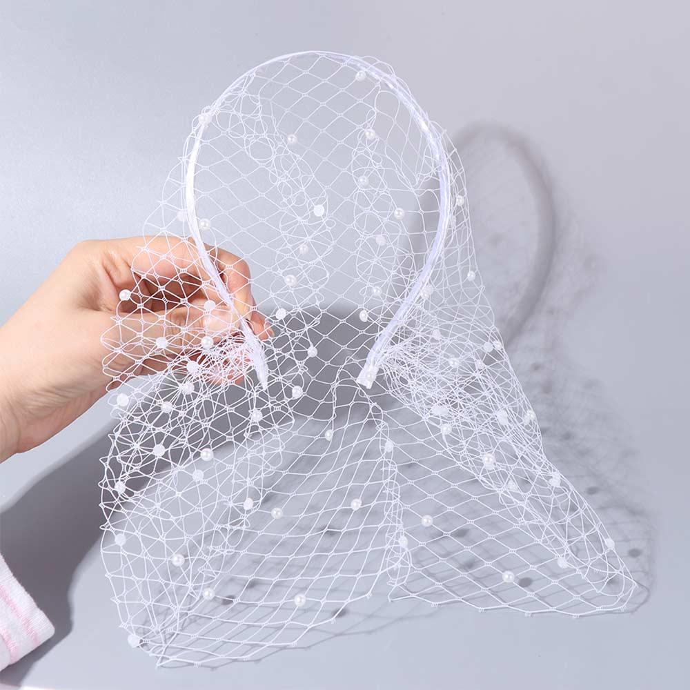 New French Style Bride Veils Satin Bow Elegant Bridal Headwear Fairy White Wedding Headband Tiara