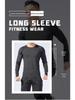 Pánská rychleschnoucí sada s dlouhým rukávem, vysoce elastická, na fitness a jógu pro podzim/zimu