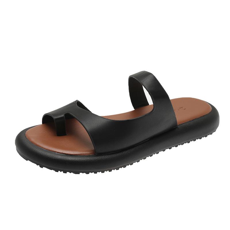 

Мода 2024 Лето Новые Корейские Толстые Подошвы Тапочки Для Женщин Уличная Повседневная Женская Обувь Винтаж Римская Пляжная Обувь Zapatos De Mujer 39 чёрный