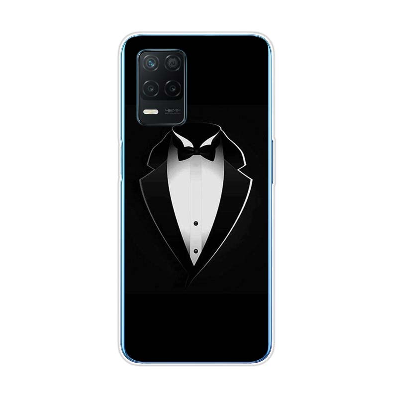 Man Suit Shirt Tie For Realme 8 8i V3 V5 GT Neo Flash Edition Explorer Master Neo2 Narzo 30 50i 50A C21Y Phone Case