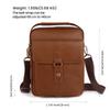 Men's Classic Top Grain Leather Crossbody Bag - Genuine Vertical Shoulder Bag for Casual Commute