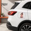 Car Sticker, Waterproof Self-adhesive PVC No Trace Auto Decal, Realistic Girl Pattern Funny Sticker for Fuel Tank Caps Windows Luggage Skateboards