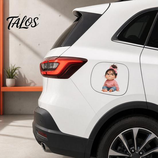 Car Sticker, Waterproof Self-adhesive PVC No Trace Auto Decal, Realistic Girl Pattern Funny Sticker for Fuel Tank Caps Windows Luggage Skateboards