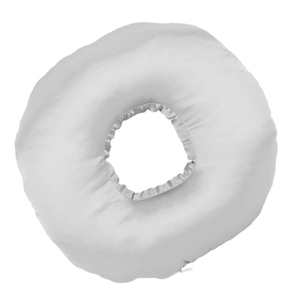 Silky Satin Ear Pillow Donut Pillow Ear Guard Pillow Side Sleeping Ear Pillow for Side Sleepers with Earplug and