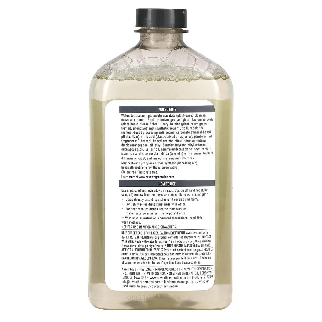 Power+ Foaming Dishwasher Spray, Refill, Mandarin Orange Scent, 473 Ml (16 Fl Oz)