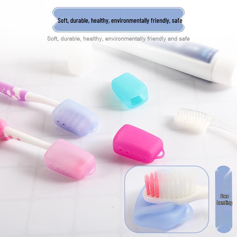 Portable Silicone Toothbrush Protector - Anti-Dirt Cover for Travel 1 piece