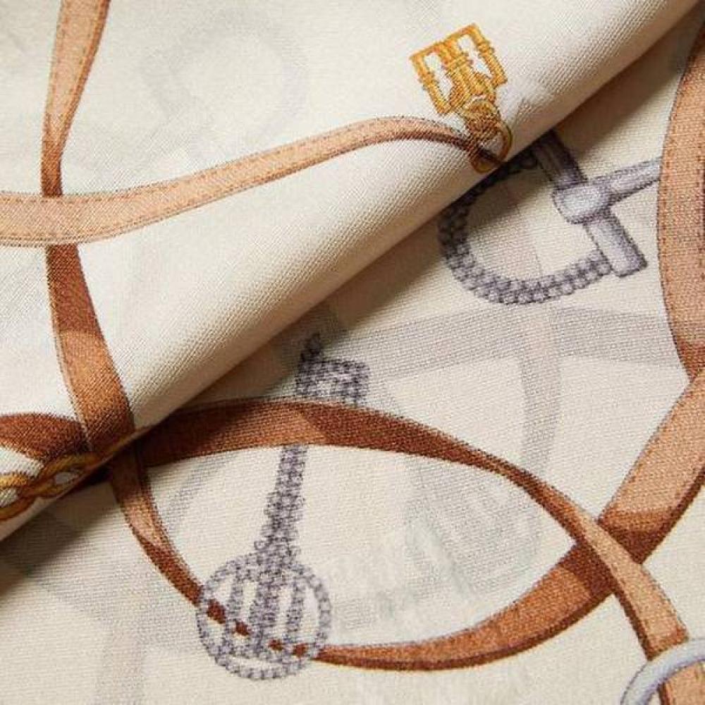 Daks Navy Chain Pearl Point Silk Scarf Dcsc0e011