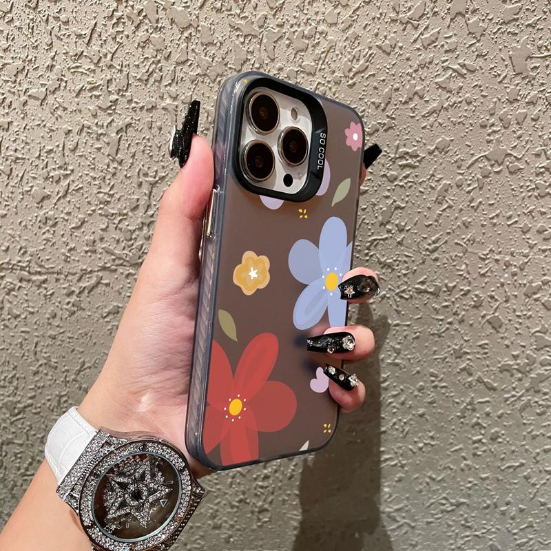 Flower Butterfly Leopard Patterned Cases For iPhone 11 12 13 15 Pro Max Plus Mini Shockproof Bumper Cover For iPhone 14 7 XS X Protective Phone Case