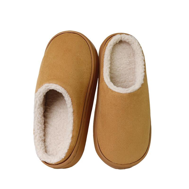 Junzhu new cotton slippers women's autumn and winter indoor non-slip plush warm home thick bottom men's winter