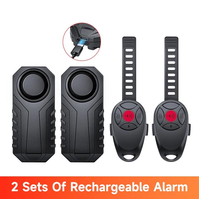 Fietsalarm 113dB Anti-diefstal Draadloze Vibratie Afstandsbediening Fiets Motorfiets Alarmen Huis Buiten Beveiligingsbescherming
