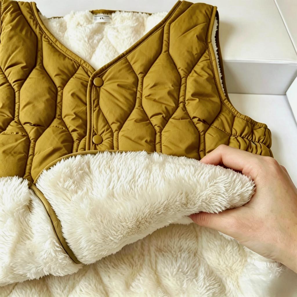 Xiaohongshu good quality vest outer wear inside with fleece thickened lamb fleece top women's warm vest