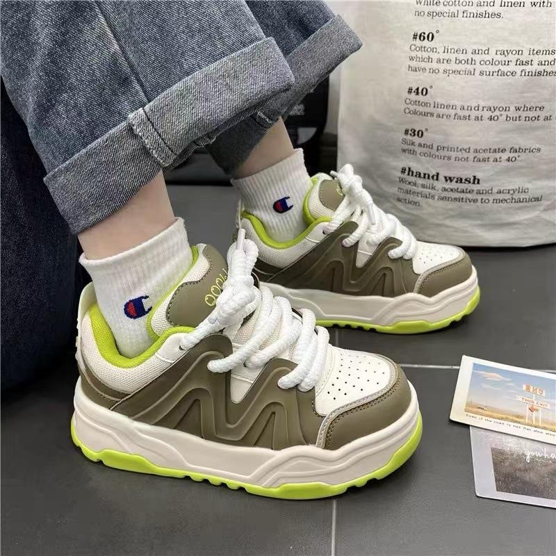 New ins style couple casual single shoes chic retro platform niche lightweight non-slip sneakers
