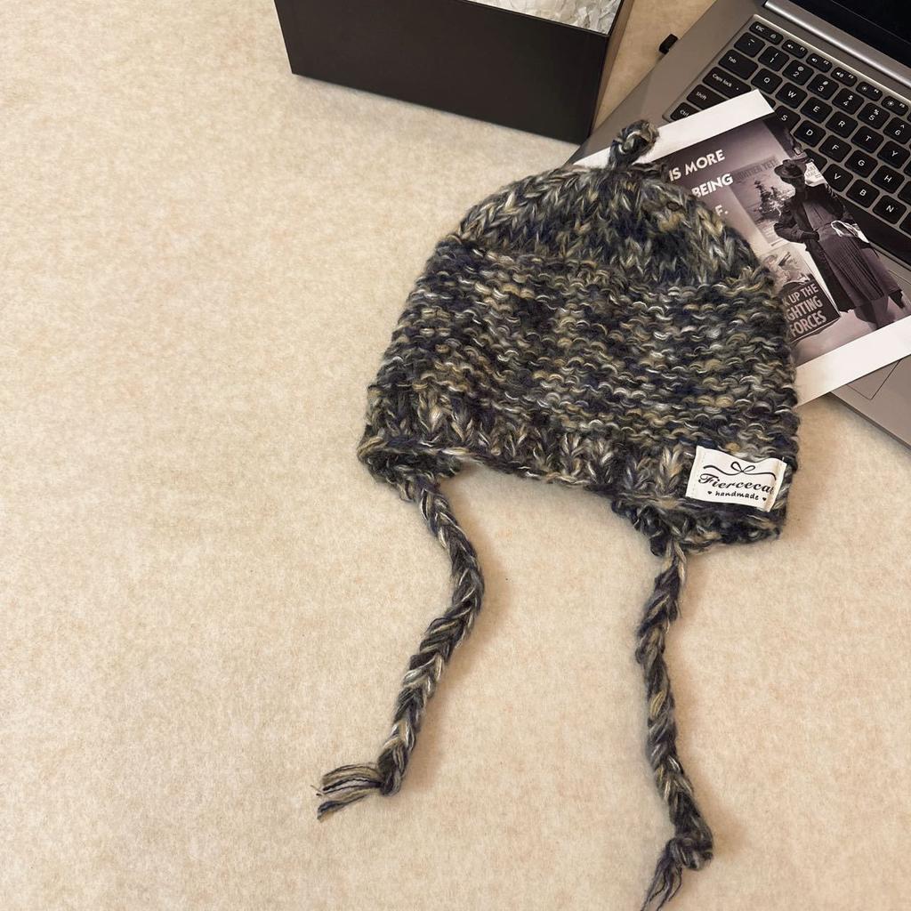 Cute Baotou Woolen Hat for Women Large Head Circumference  Fashionable  Versatile  Warm  Sweet  and Showy Small Knitted Hat