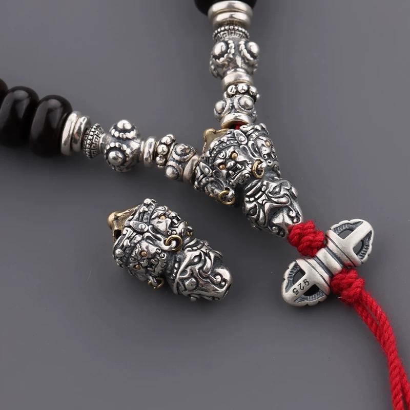 Браслет из 108 бусин Гуочао Черная Дакини Ваджра Пестик Голова Будды DIY Jewelry Set